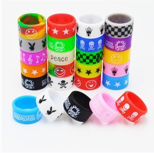 Banda de silicone anel de beleza antiderrapante banda de silicone de 22 mm de diâmetro para mods mecânicos rba rda atomizador decorativo mech vapor mod