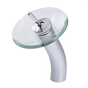 Rubinetti della cucina Colori personalizzati Rubinetto a cascata monoforo per montaggio su ponte a forma rotonda Rubinetto moderno in ottone di lusso Lavelli da bagno Lavabo