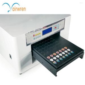 Size 6 Color Guitar Picks Golf Ball UV Printing Machine Automatic High Speed LED Flatbed Printer For Leather PVC Card