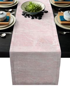 테이블 러너 핑크 대리석 패턴 테이블 러너 웨딩 파티 테이블 러너 플레이스 매트 코스터 식당 홈 식탁 231101
