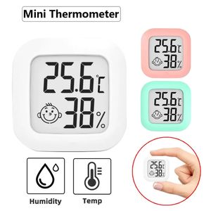 Termômetros domésticos Mini LCD Digital Termômetro Higrômetro Sala interna Medidor de umidade de temperatura eletrônico Sensor Medidor Estação meteorológica para casa 231101