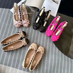 Designer Satin Ballerina Ballet Flats Woman Pink Nail Ankle Strap Square Head Ballet Flats Loafers Casual Shoes Designer Shoes Wedding Party Luxury