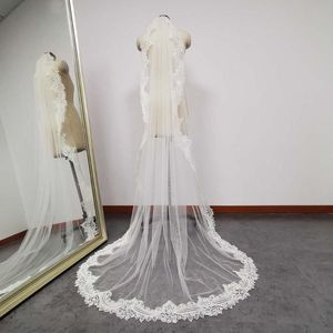 Veli da sposa Real Pos Velo di pizzo lungo 2 metri Uno strato Accessori da sposa vintage da sposa