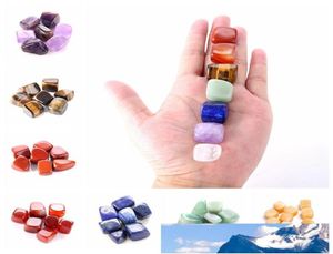 Arts and Crafts Natural Crystal Chakra Stone 7pcs Zestaw Kamienie Palm Reiki Healing Crystals Kamble akcesoria dekoracji domowej RRA7812629