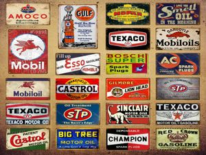 Amoco Motor Oil Decorative Metal Affisch Mobiloil Signs Benoline Wall Plack Vintage Garage Decor Bar Pub Man Cave Carft YI0704992841