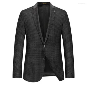 Erkek takım elbise üst düzey iş takım elbise büyük göbek gelinlik profesyonel formal giymek gevşek büyük boy zayıflama blazer ince