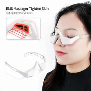 Eye Massager 3D SMART EMS Micro Current Pulse Red Light Therapy Eye Massager Trötthet Relieve Wrinkle Reduction Blood Circulation 231031