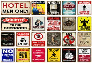 No Wake Zone Metal Tin Signs Danger Do Not Enter Vintage Wall Plate For Pub Bar Club Home el Decor Retro Art Poster Factory who5025800