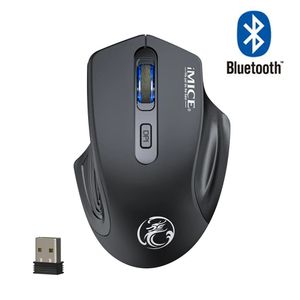 Ratos Recarregável mouse de computador sem fio mouse para jogos Bluetooth mouse ergonomicamente som livre USB Mause game console 231101