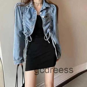 Women's denim jacket designer brand women's long sleeved denim short jacket women's casual wear classic fashion street clothing hooded casual top