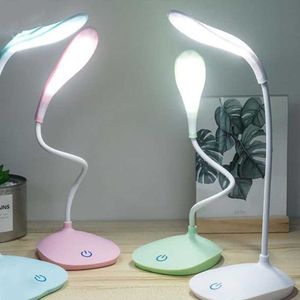 Night Lights LED Night Light USB Rechargeable Eye Protection Lamp Touch Adjustable Foldable Bedroom Bedside Desk Table Reading Light P230331