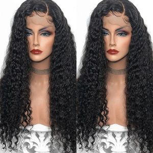 Perucas de cabelo humano encaracolado para mulheres 13x4 hd onda profunda renda frontal peruca pré -arrancada 30 polegadas onda de água brasileira 4x4 Wig de fechamento de renda