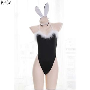 Ani Nightclub Bar Bunny Girl Furry Bodysuit Swimsuit Costume Student Rabbit One-piece Swimwear Uniform Pool Party Cosplay cosplay