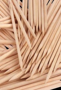 100 pçs varas de madeira prego cutícula empurrador vara em dois sentidos laranja madeira vara unhas empurrador polonês removedor manicure cuidados com as unhas ferramentas 5094655
