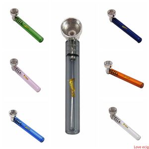 HONEYPUFF Metal Glass Hand Pipe Mini Pipe Cheap Bongs Water Heady Pyrex Spoon Bowl Small Smoking Oil Rig Dab Burner DHL