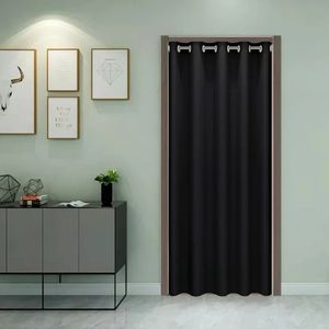 Curtain Lightproof Doorway Heavy Duty Solid Color Closet for Bedroom Curtains Sliding Glass Door 231101