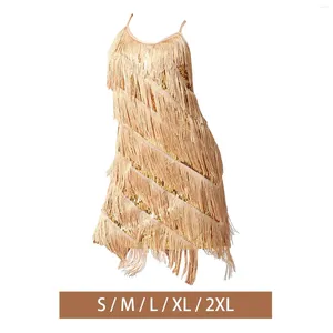 Skirts Women's Flapper Dress Spaghetti Straps Ballroom Samba Dance Costume For Club Party Festival Vacation