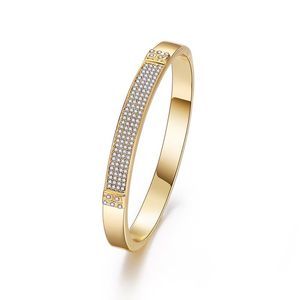 Pulseira 2023 Moda Crystal Gold Color Bracelets for Women Distinctive Vintage Bangles Girls Elegante Jóias