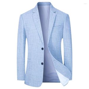 Men's Suits Suit Jacket Casual Business Slim Fitting Solid Color Minimalist Job Men Clothing Wedding