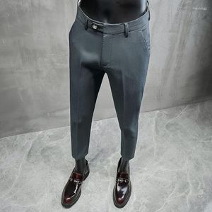 Abiti da uomo Primavera Estate Tinta unita Pantaloni eleganti da lavoro Pantaloni da uomo Casual da ufficio Social Wedding Abbigliamento