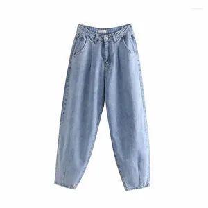 Frauen Jeans Mode Lose Hohe Taille Freund Frauen Pantalones De Mujer Baumwolle Denim Hosen Harem Neunte Hosen Casual Streetwears