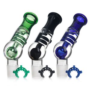 45 graders ersättare Toppdelar för de frysbara spolbongerna Vattenrör #34 Manlig standard Joint Size Fit Glycerin Glas Bongs vattenpipa röktillbehör 9 tum