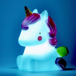 야간 조명 Led Children 's Night Light Led Unicorn Room Light 장식 창조적 인 기분 조명 만화 아이 마스크 유니콘 파티 조명 및 장난감 p230331