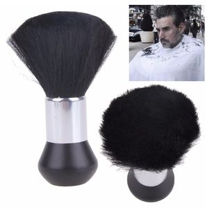 Moda barbeiro pescoço espanador escova de varredura macio salão de beleza cabeleireiro corte de cabelo varredura escova de limpeza de cabelo preto