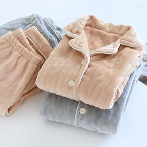 Indumenti da notte da donna Pijama Mujer Uomo e pigiama Autunno Inverno Spessore corallo Velluto Coppia Set Flanella Sonno caldo Abbigliamento per la casa