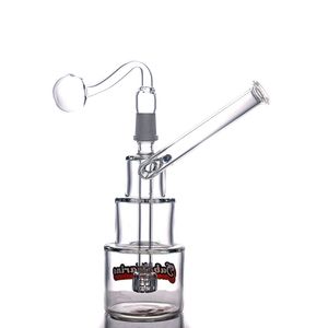 Einzigartige Hitman Glasbongs Heady Dab Rigs Glasbongs Wasserpfeifen Bubbler Dicker Vogelkäfig Recycler Wachs Ölplattform Wasserpfeifen mit gebogenem Glasölbrennerrohr