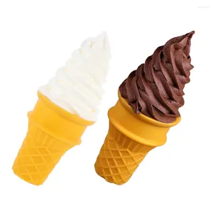 パーティーデコレーションシミュレーションアイスクリーム小さな円錐像モデリング置物装飾アイスクリームプロップ愛らしいおもちゃ素敵なミニ