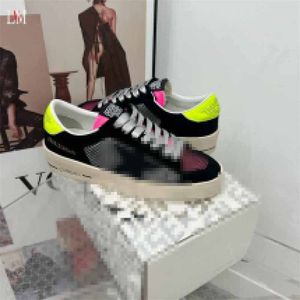 Designer Luxury mass sapatos casuais super tênis super tênis de couro preto estrela preto tamanho branco branca tamanho com caixa original
