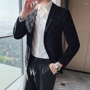 Męskie garnitury 2023 High-end Blazer Spring and Autumn Casual Party Club Wedding Social Men S-4xl