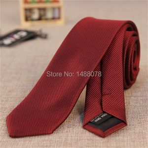 Bow Ties Burgundy kravat küçük siyah noktalar marka ince erkekler bağlar tasarımcılar moda jakar dar kravat gravata erkek kravat bordo kravat 231031