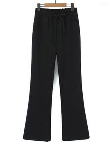 Hosen Gute Qualität Plus Größe Flare Frauen 2023 Frühling Sommer Schlank Bein Cut Bottoms Stretch Hose in voller Länge Curve Kleidung