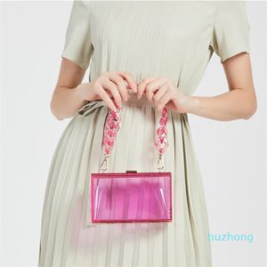 Bolsa de ombro da caixa de acrílico de moda inteira Designer Handabgs Bolsa de luxo transparente transparente
