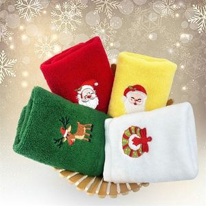 Towel Red Santa Claus Year Gift Xmas Hand Face Christmas Kitchen Tea Home Towels Bathroom Washing Cloth Man Woman Gym 231031