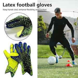 Sporthandskar fotbollsmålvakthandskar Latex Soccer målhandskar för vuxna Barn Antislip Finger Protection Gloves Sporthandskar 231031