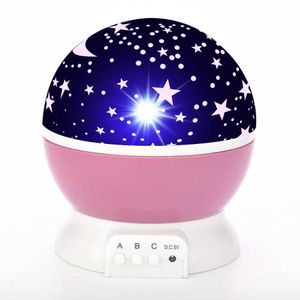 Night Lights Star Projector Lamp Children Bedroom LED Night Lights Baby Lamp Decor Rotating Starry Nursery Moon Galaxy Projector Table Lamps P230331