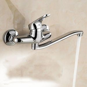 Kitchen Faucets Wall Mounted Tap Bathroom Basin And Cold Faucet Contemporary Sink Shower Brass Chrome Taps Embedded