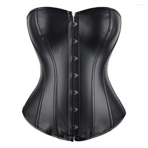 Women's Shapers Overbust Corset Plus Size Sexy Corselet Corsets And Bustiers Tops Red Black Faux Leather Gothic Lingerie Women Body Shaper