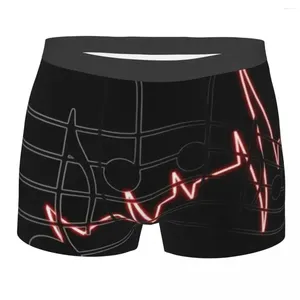 Underpants Notes Heartbeat Men Boxer Briefs Music Pattern Art Breathable Funny Underwear Top Quality Print Shorts Gift Idea