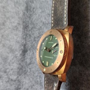 47mm BRONZE MESSING Gehäuse big guy Automatik Herrenuhr Saphirglas wasserdicht VS VSF Top Qualität 382 00382 968 00968 echte Kuh 336U