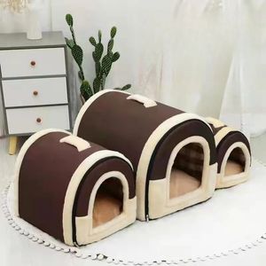 Canis Canetas Casa para Animais de Estimação Cama para Cães Gatos Pequenos Animais Cama de Dormir Interior Macio Aconchegante Cama para Cachorro Dobrável Removível Quente Canil para Gatos 231101