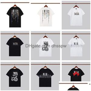 2022 Novo Mens Womens Designer Camisetas Impresso Moda Homem T-shirt Algodão Casual Tees Manga Curta Luxo Hip Hop Streetwear Camisetas D Dhwi5