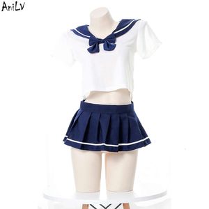 Ani anime japonês escola marinheiro tentação traje bonito menina estudante uniforme de verão lingerie festa cosplay cosplay