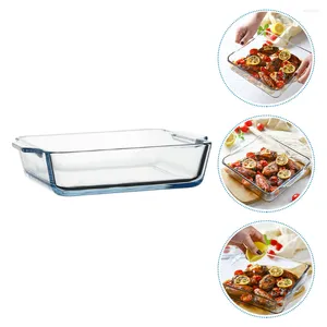 Bowls 1500 Ml Baking Bowl Tray Ceramic Griddle Glass Pie Plate Tempered