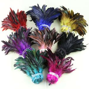 800-1000pcs/gäng tupp 5-7 tum kycklingfjäder svansfjädrar för karnevalskläder smycken gör dekoration