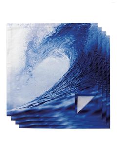 Tovagliolo da tavola 4 pezzi Sea Wave Art Oil Painting Square 50cm Party Wedding Decoration Panno Cucina Cena Tovaglioli