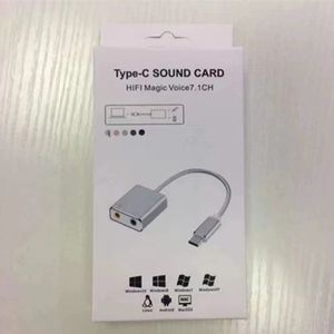 USB C Type C Внешние звуковые карты Hifi Magic Voice Virtual 7.1 Audec Adapter Adio Cark Adapter Microphone Discover для Laptop1